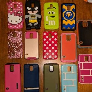 Galaxy S5 phone covers & one Droid Turbo 2 cover.